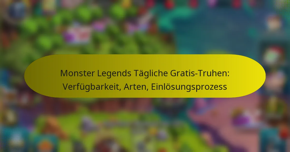 Monster Legends Tägliche Gratis-Truhen: Verfügbarkeit, Arten, Einlösungsprozess