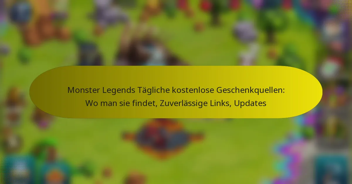 Monster Legends Tägliche kostenlose Geschenkquellen: Wo man sie findet, Zuverlässige Links, Updates