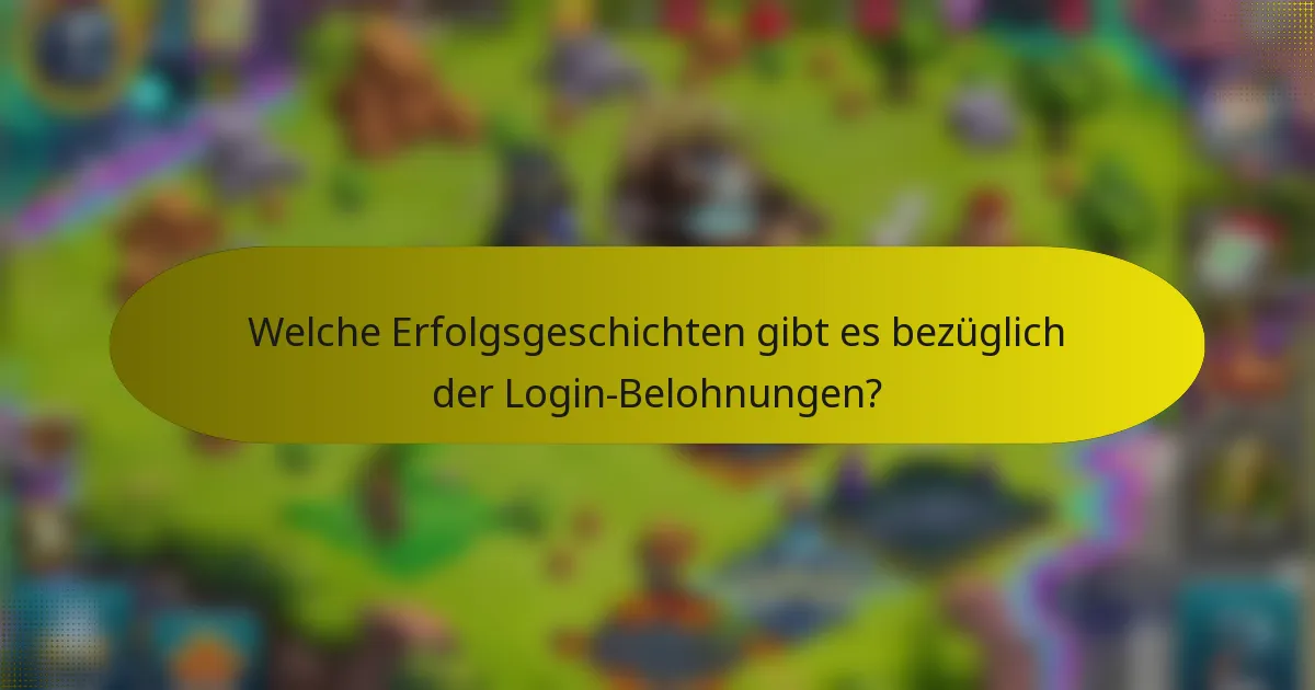 Welche Erfolgsgeschichten gibt es bezüglich der Login-Belohnungen?