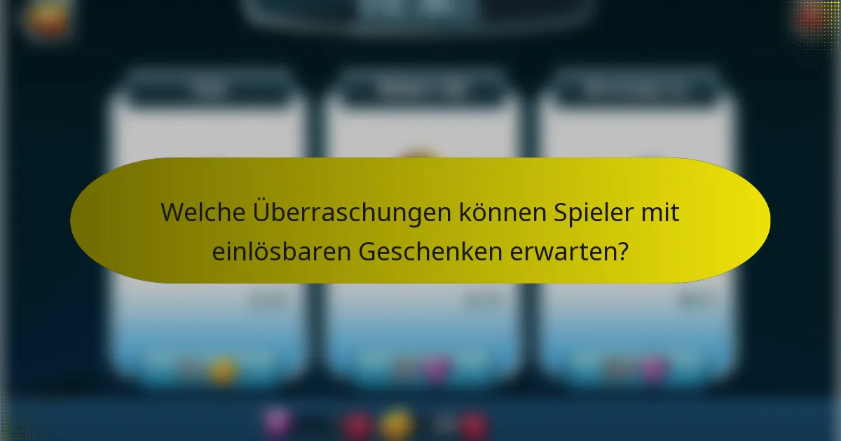 Welche Überraschungen können Spieler mit einlösbaren Geschenken erwarten?
