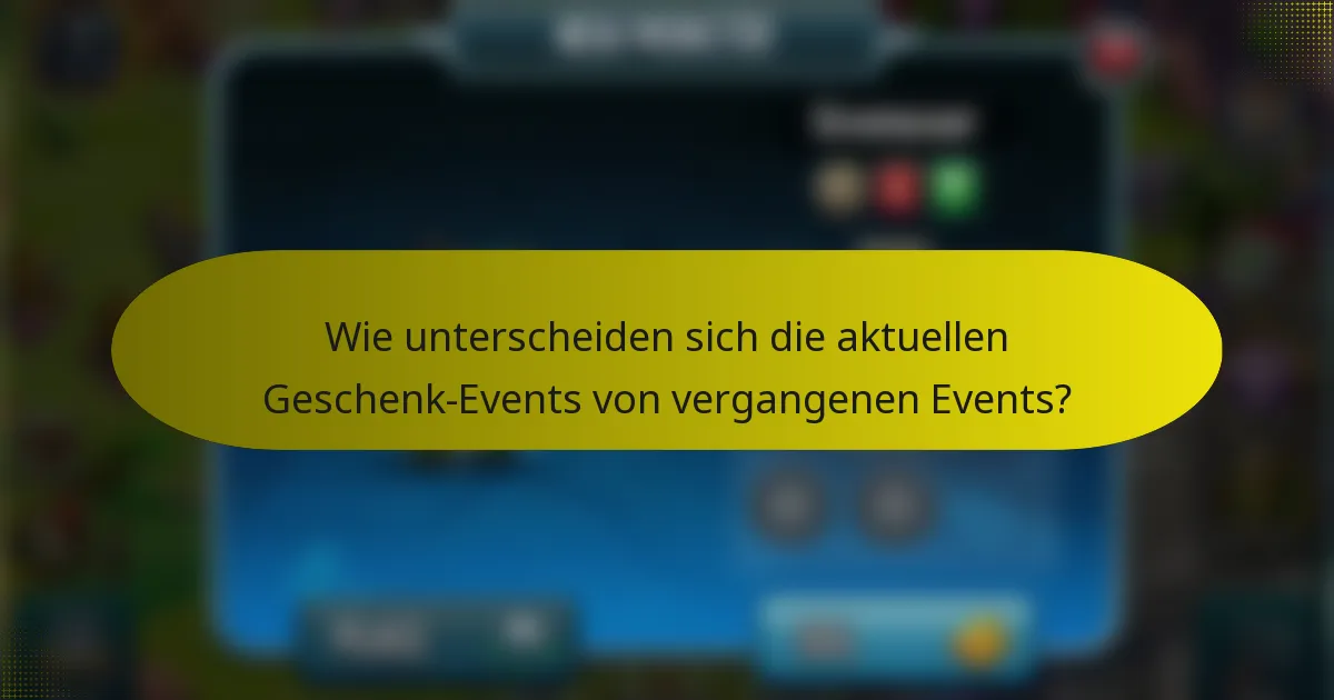 Wie unterscheiden sich die aktuellen Geschenk-Events von vergangenen Events?